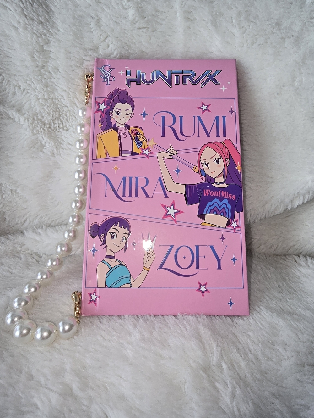 HUNTRX Makeup Pallet Book with Pearl Strap